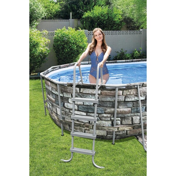 Piscina Power Steel Oval 610x366x122cm, 20241L, carcas metal