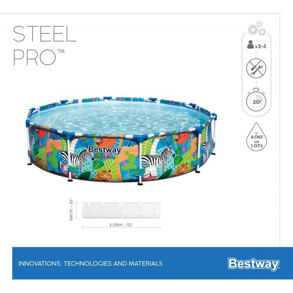 Piscina Steel Pro 305x66cm, 4062L, carcas metal