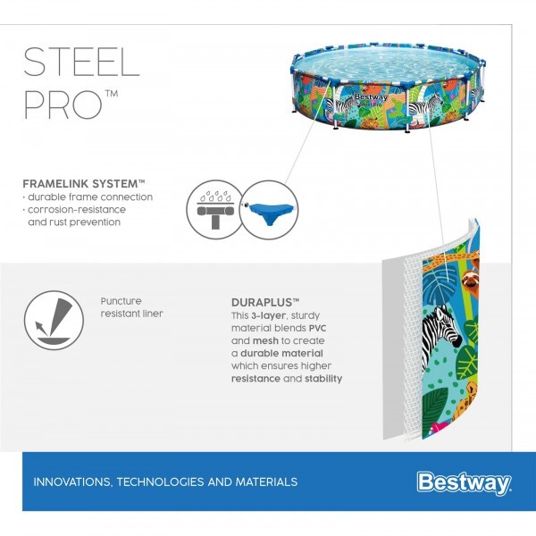 Piscina Steel Pro 305x66cm, 4062L, carcas metal