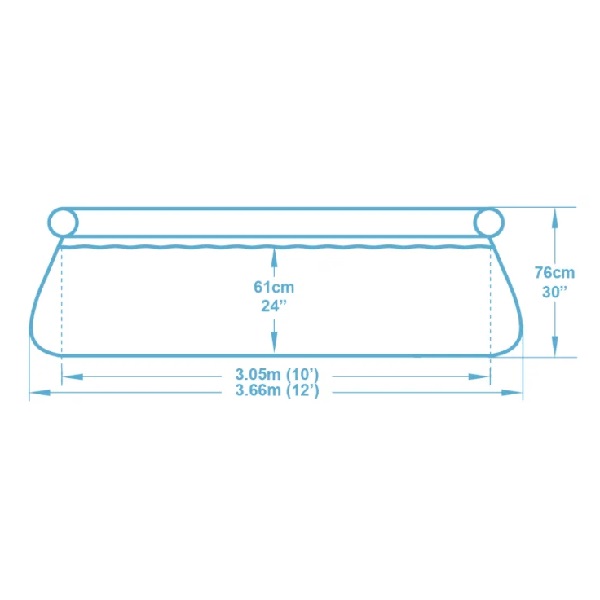 Piscina FAST SET 366x76cm, 5377L (pompa-filtru 1249L/ora)
