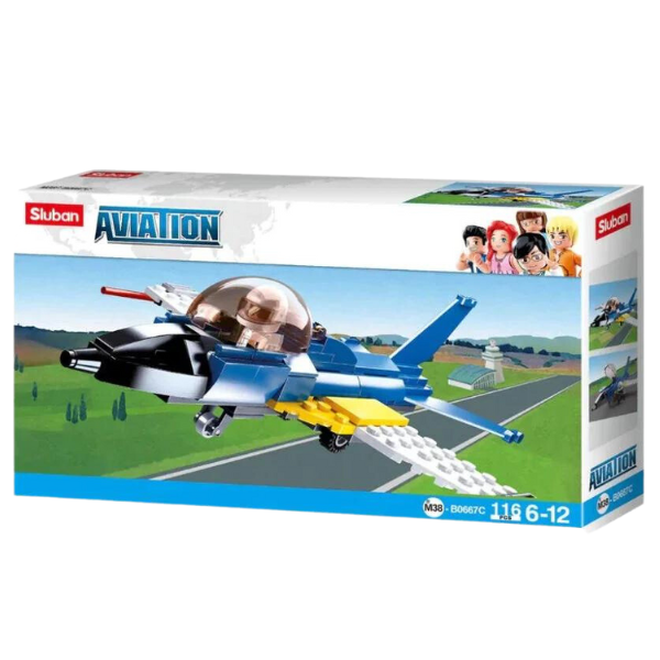 Set de construcție „Avion de antrenament”, 116 elem.