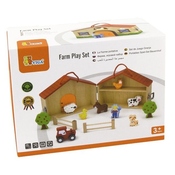 Set de joc din lemn „Ferma cu animale”
