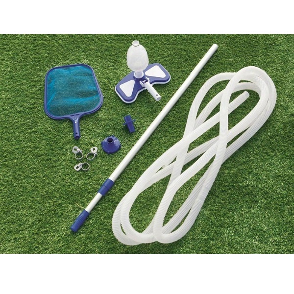 Set curatare piscina (aspirator, plasă, miner 279cm, furtun 7,5m)