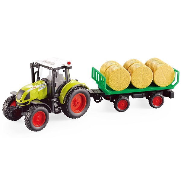 1:16 Tractor cu fricțiune “Trailered Farm Tractor” (lumina / sunet)