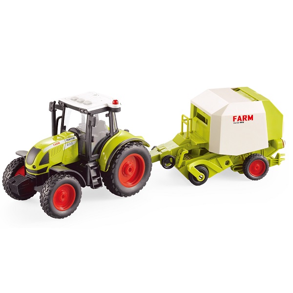 1:16 Tractor cu fricțiune “Trailered Farm Tractor” (lumina / sunet)