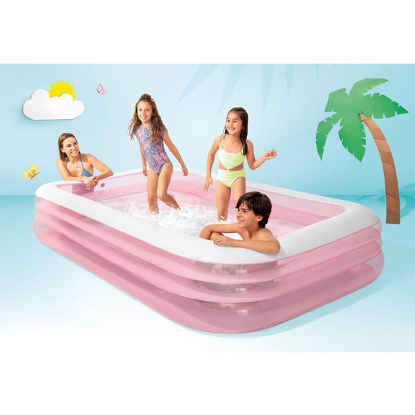 Piscina roz gonflabilă pentru copii  305х183х56,  6+