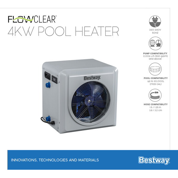 Pompa pentru încălzirea apei în piscină, 4kW