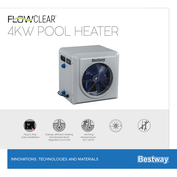 Pompa pentru încălzirea apei în piscină, 4kW