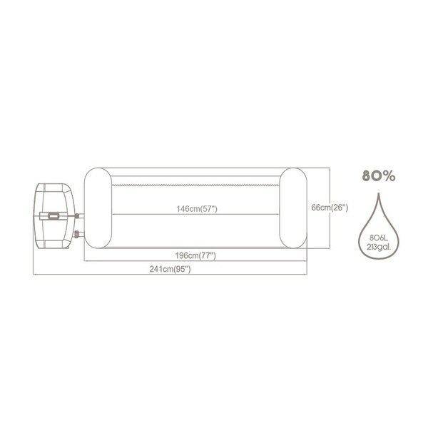 Jacuzzi SPA Hollywood AirJet 196x66cm, 908L, 6 persoane