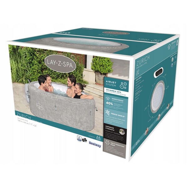 Jacuzzi SPA Zurich AirJet 180x66cm, 669L, 2-4 persoane
