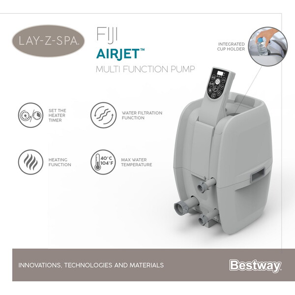Jacuzzi SPA Fiji AirJet 180x66cm, 669L, 2-4 persoane