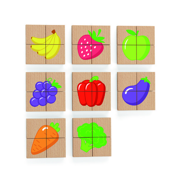 Puzzle-uri magnetice „Fructe” 32 elem.