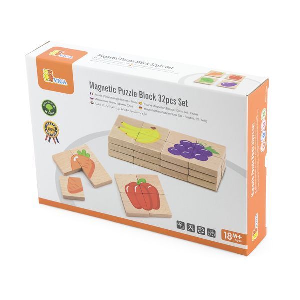 Puzzle-uri magnetice „Fructe” 32 elem.