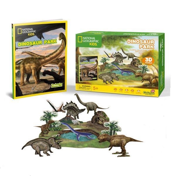 3D puzzle “Parcul cu dinozauri”, 43 elemente..