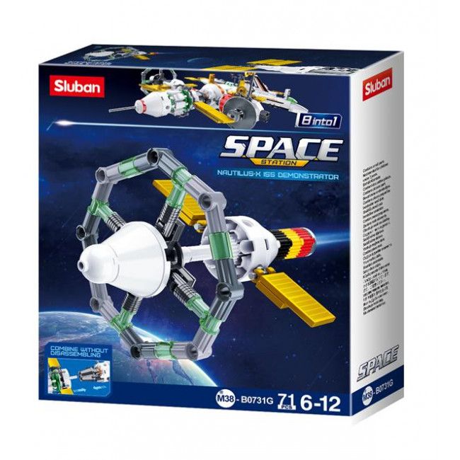 Set de construcție ”Statie cosmica internationala”, 8 modele care se asamblează în 1