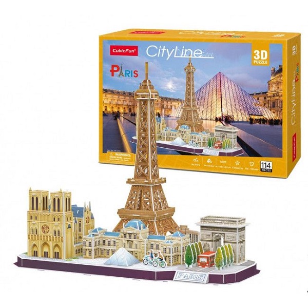 3D puzzle “Atracții turistice în Paris”, 114 ..