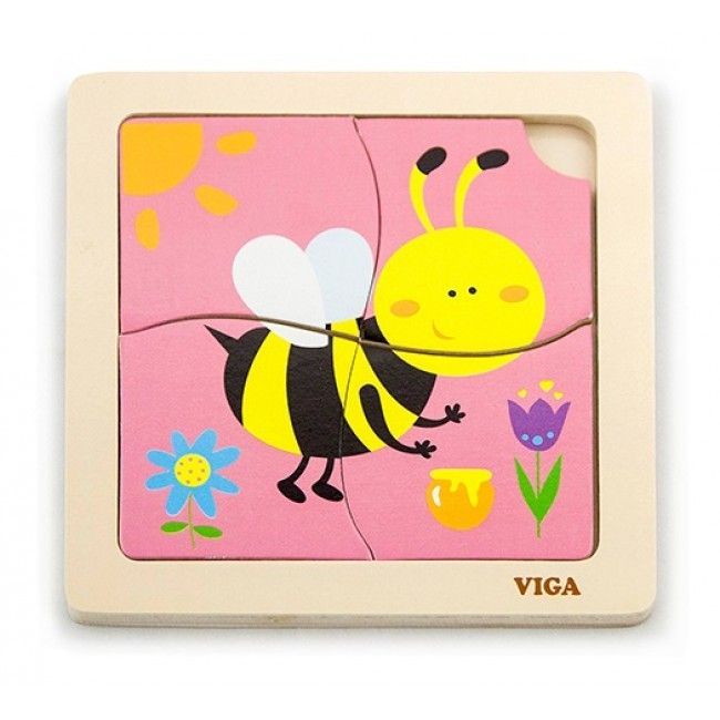 Mini-puzzle din lemn “Albina”