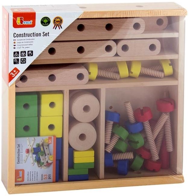 Constructor din lemn cu 53 elem.