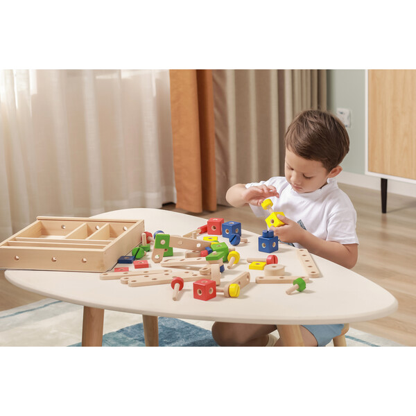Constructor din lemn cu 53 elem.