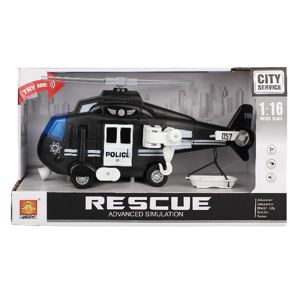 Cumpara  Transport - 1:16 Elicopter de poliție cu fricțiune (lumin..