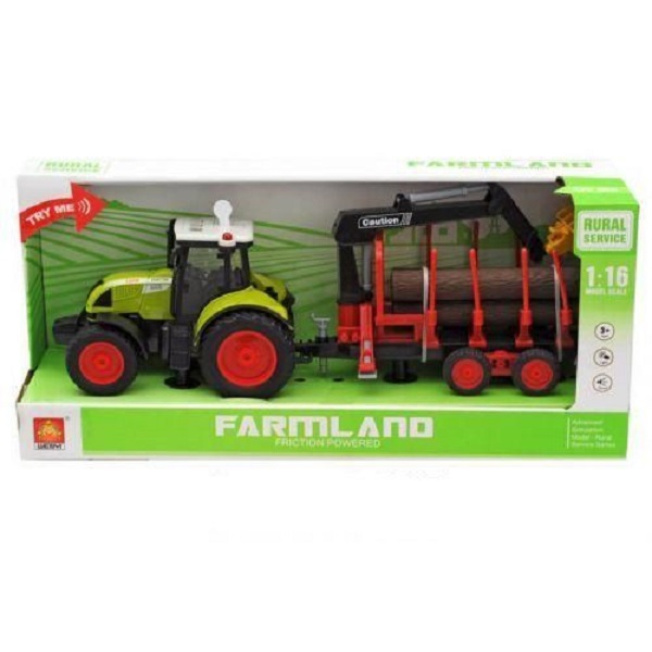 1:16 Инерционный трактор “Trailered Farm Tractor” (свет / звук)