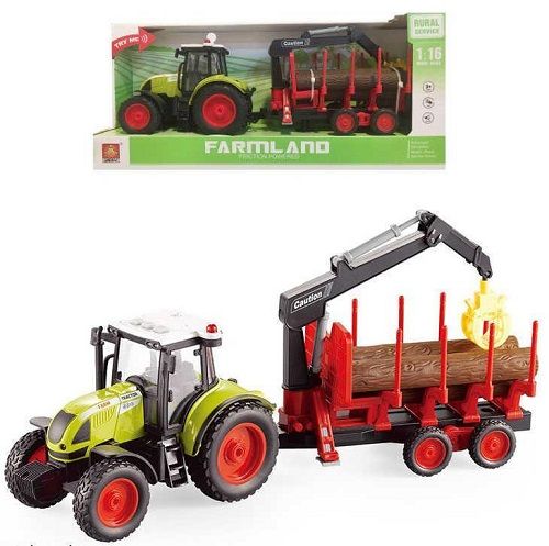 1:16 Инерционный трактор “Trailered Farm Tractor” (свет / звук)