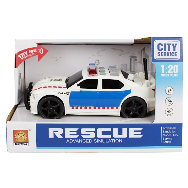 1:20 Mașină de poliție cu fricțiune (lumini /sunete)