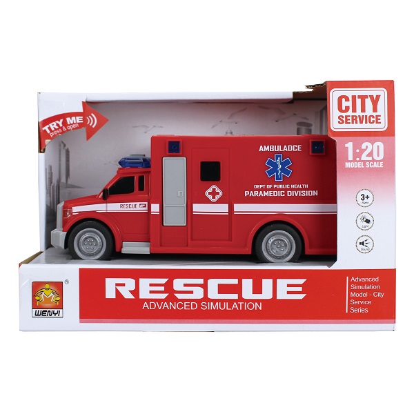 1:20 Ambulanță cu fricțiune (lumini /sunete)