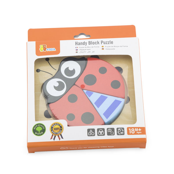 Mini puzzle cu diferite forme „Buburuza”