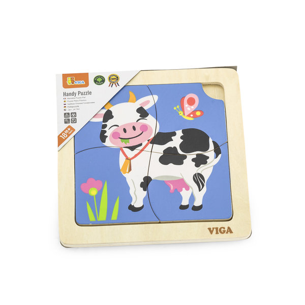 Mini-puzzle din lemn “Vaca”