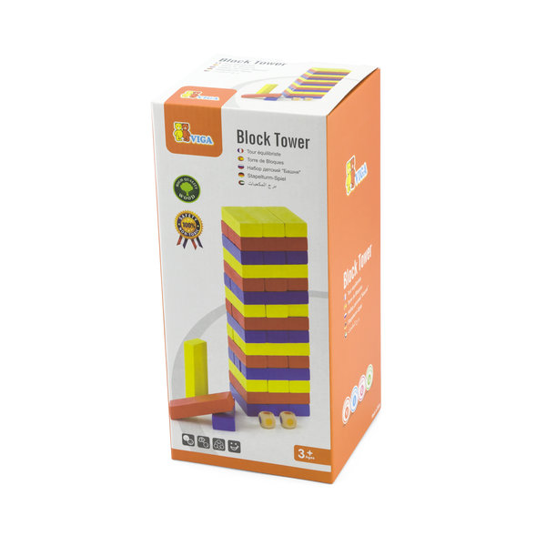 Joc de masă din lemn “Jenga în culori”