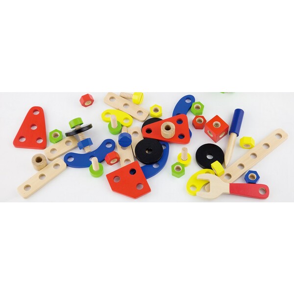 Constructor din lemn cu 68 de elemente