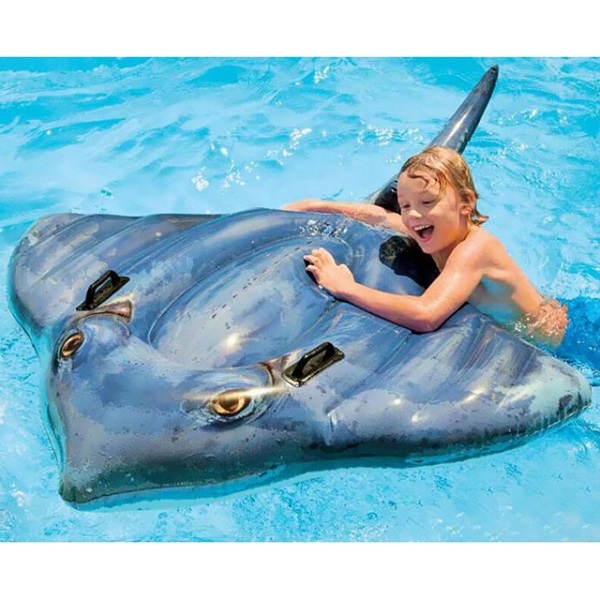 INTEX Plută-saltea gonflabilă “Scat” cu mânere, 188х145 cm, până la 40 kg, 3+