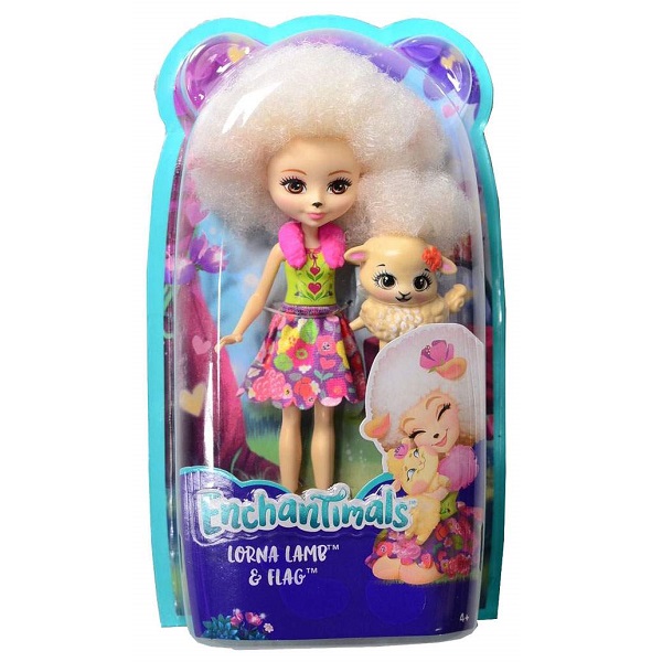 Papusa Enchantimals Lorna Lamb & Flag