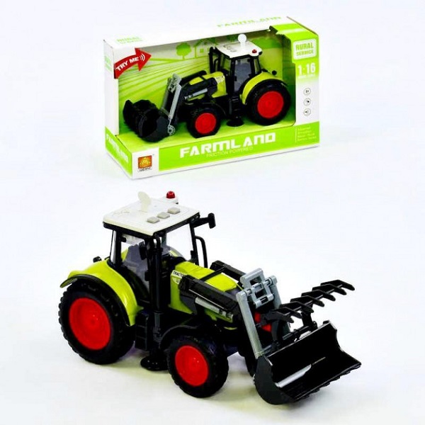 1:16 Tractor cu fricțiune „Farmland” (lumina/sunet)