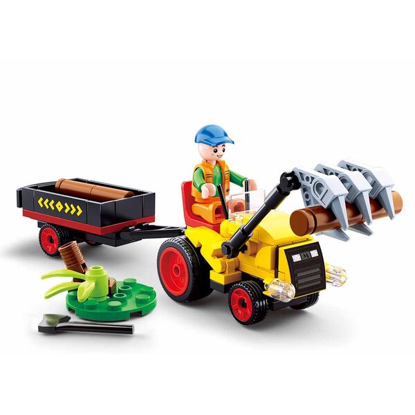 Set de construcție ”Tractorul de la fermă”, 110 elem.