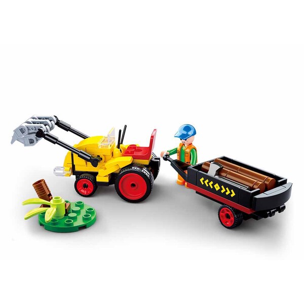 Set de construcție ”Tractorul de la fermă”, 110 elem.