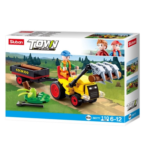 Set de construcție ”Tractorul de la fermă”, 110 elem.