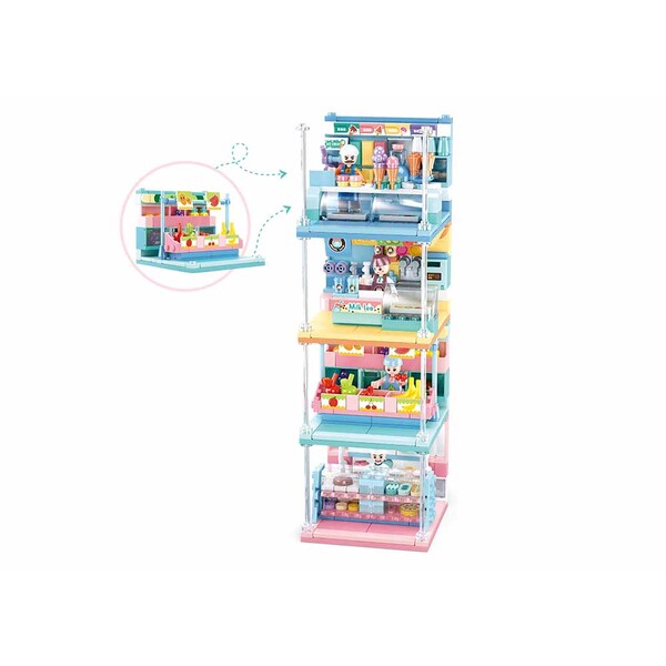 Set de construcție ”Magazine”, 4 modele, de la 99 pînă la 112 elem.