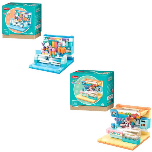 Set de construcție ”Magazine”, 4 modele, de la 99 pînă la 112 elem.