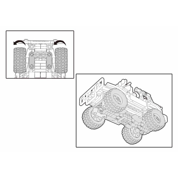 Set de construcție „Jeep roșu”, 253 elem.