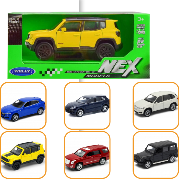 Mașina de colecție 1:32 WELLY , 6 modele inertie