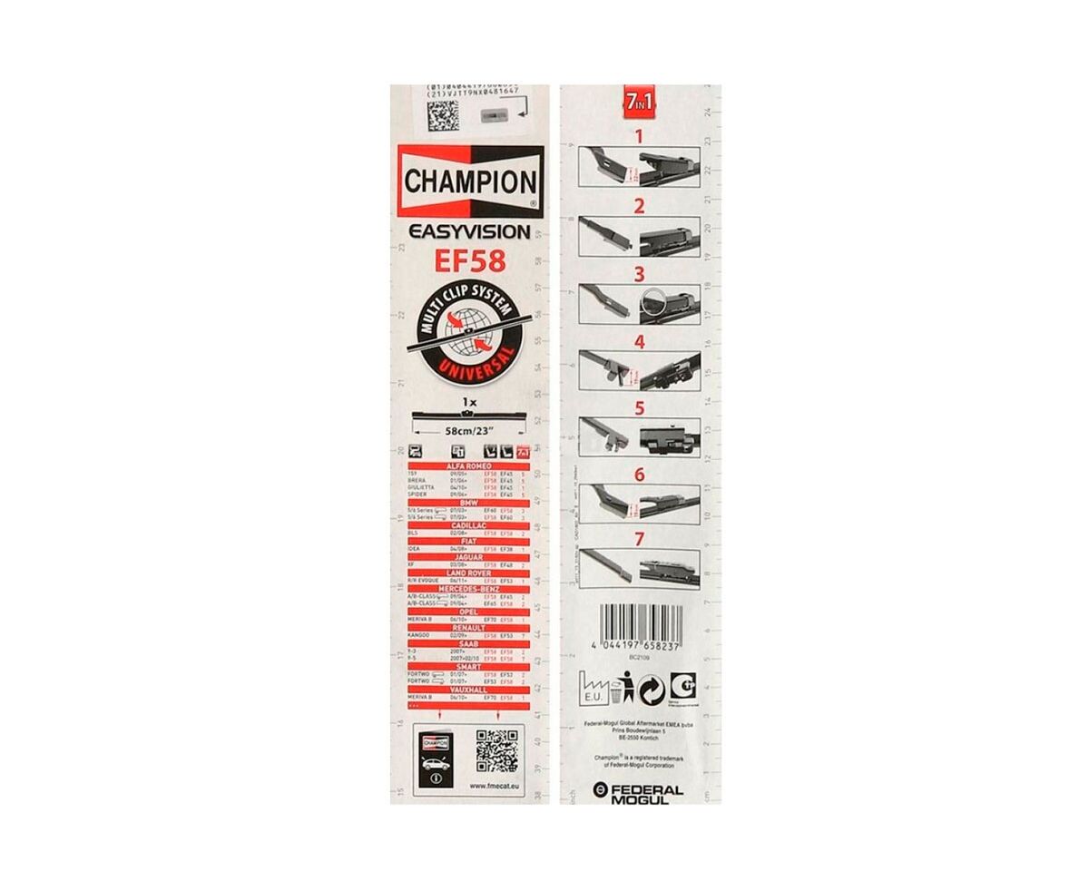 Stergator auto CHAMPION EF58/B01