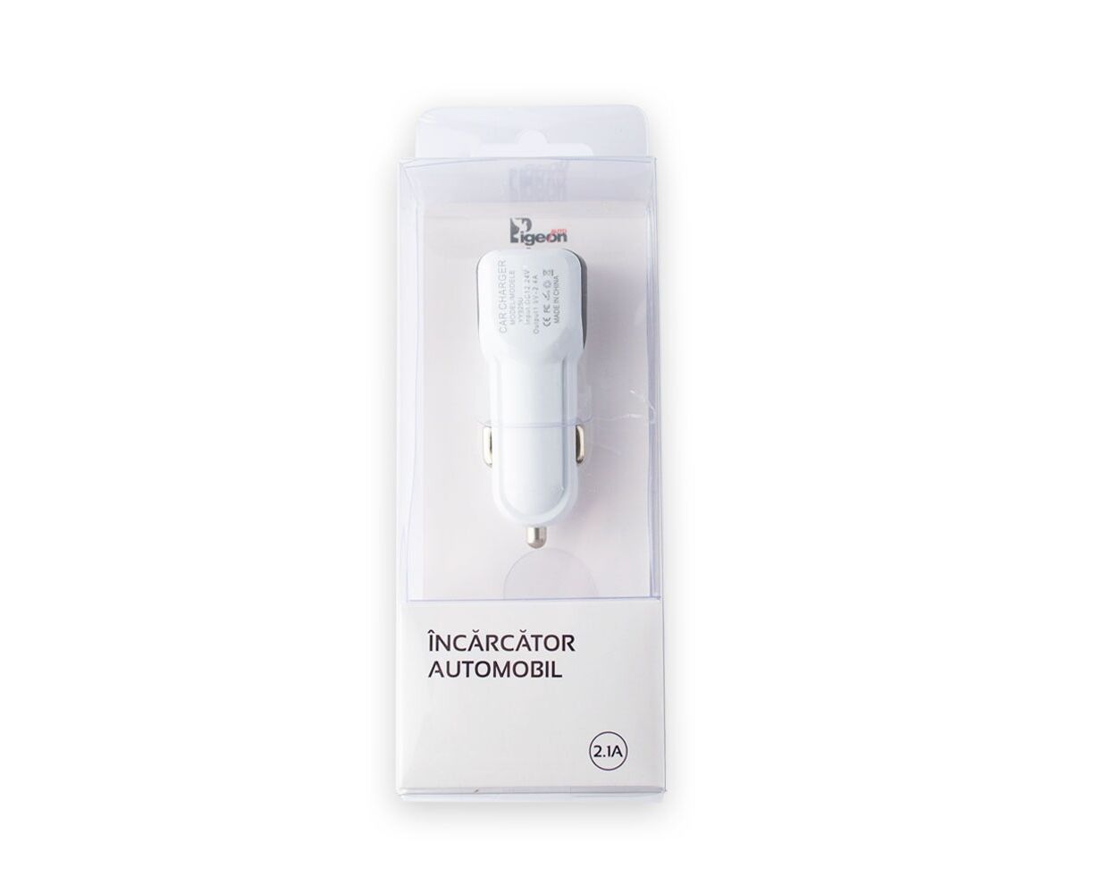 Charger-bricheta auto U-03 2USB Pigeon
