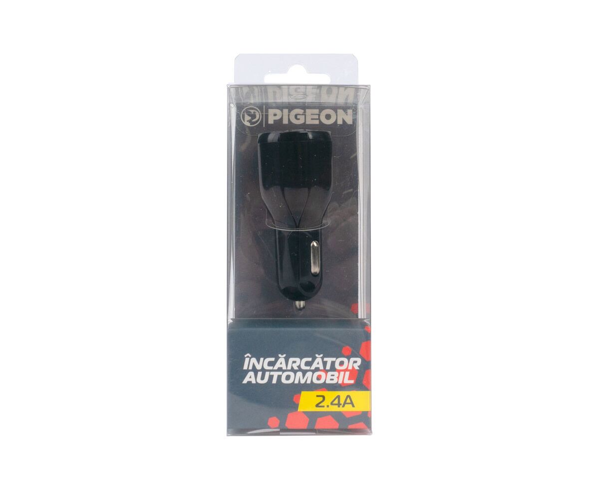 Charger-bricheta auto  U-01 2USB Pigeon