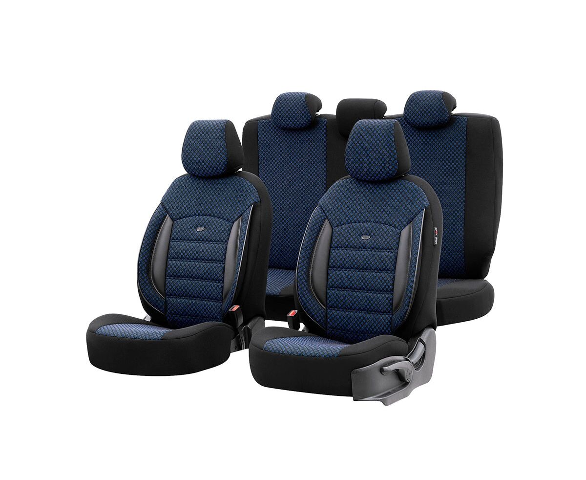 Set huse scaune auto Sport 2+1 albastru SPT-104