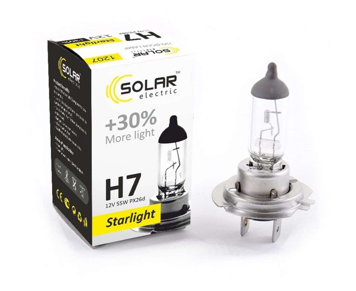 Solar H7 12V 55W PX26d Starlight+30% box