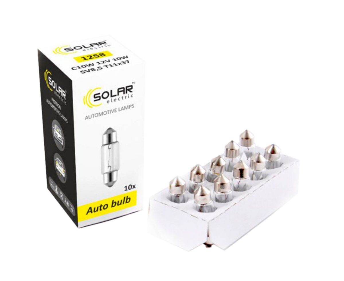 Купить  Лампы - Solar C10W 12V 10W SV8.5 T11x37..