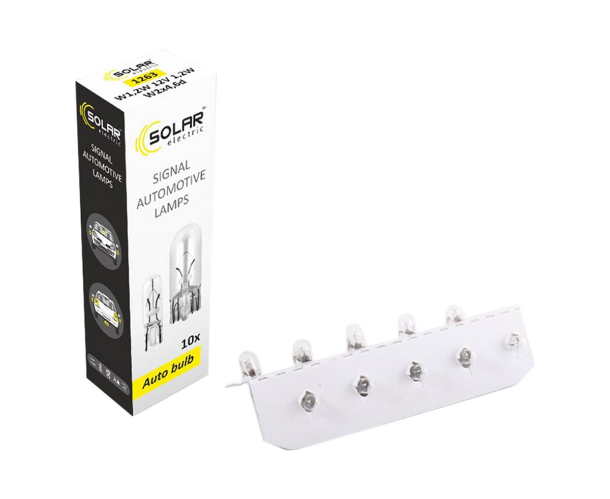 Купить  Лампы - Solar W1.2W 12V 1.2W W2x4.6d (10шт.)..