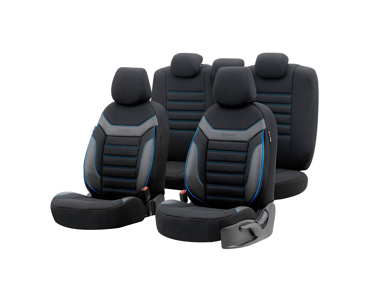 Set huse scaune auto OTOM INDIVIDUAL 2+1 negru albastru IND203